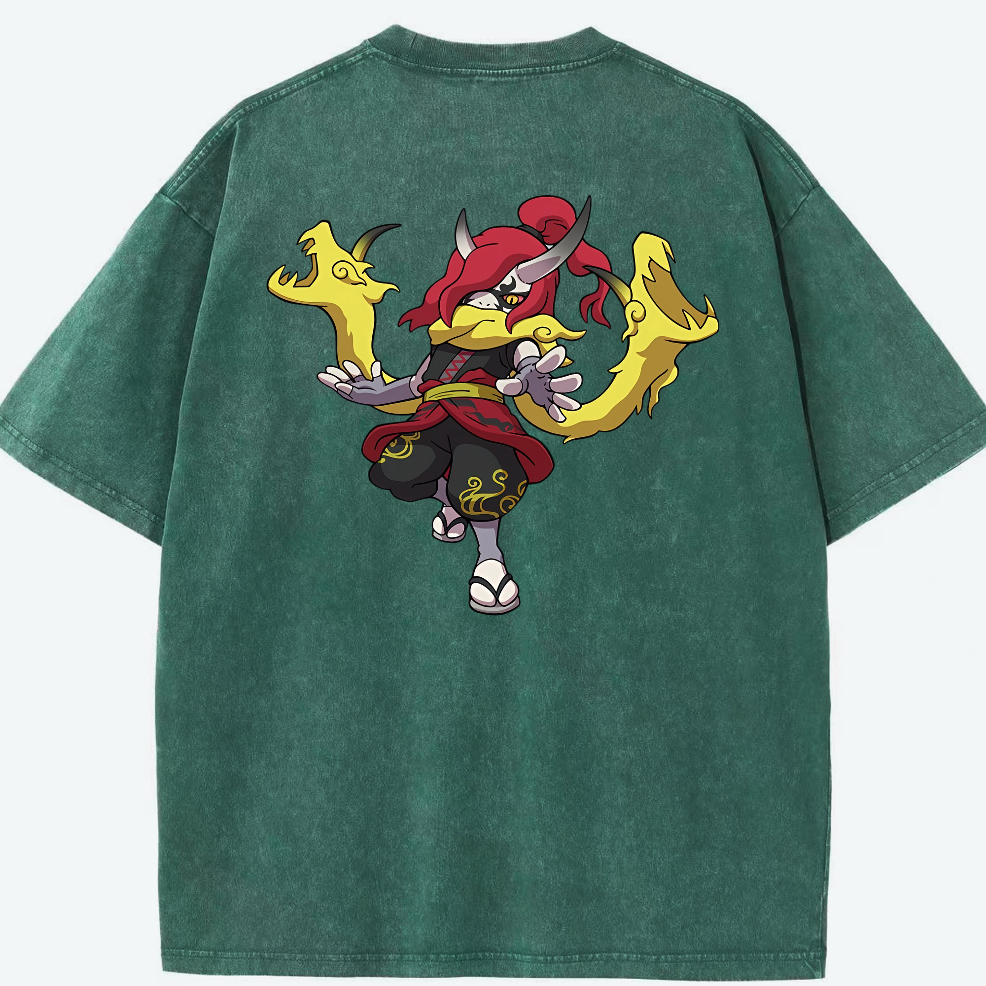 （画像用） 妖怪ウォッチ Yo-kai Watch 綿100% ヴィンテージ風 半袖Tシャツ（背面プリント）